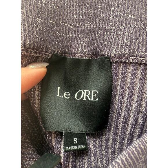 Le Ore Rimini Skirt Size S Purple Rib Knit Slit High Waist $189 retail - Picture 10 of 13
